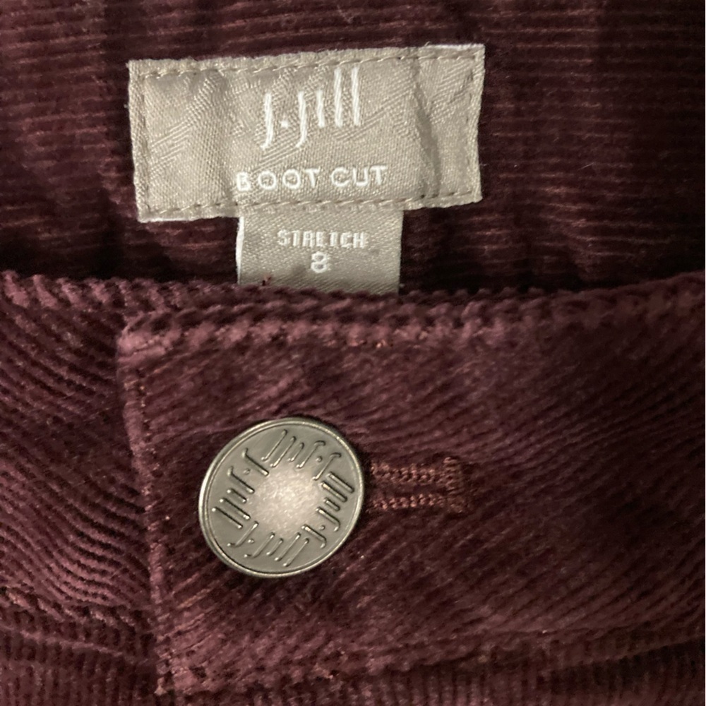 J. Jill Women’s Size 8 Maroon Stretch Corduroy Boot Cut Jeans‎ - Picture 3 of 8